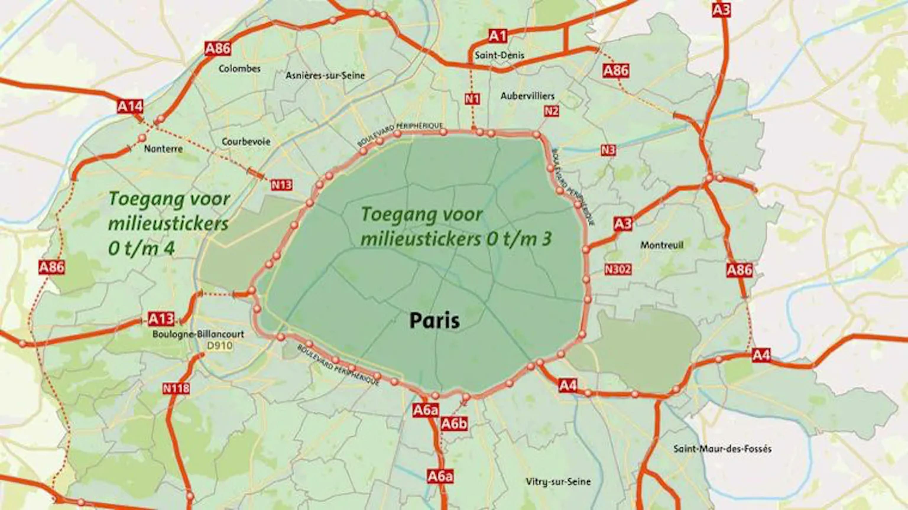 Umweltzone Paris Karte 2023