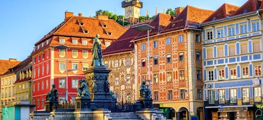 De oude binnenstad van Graz